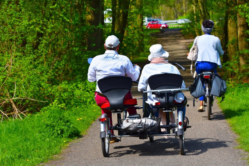 double rider tricycle, tricycle, cycle-Cycling is a great way to boost  energy in the over 60s